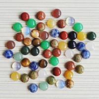 Natural Gemstone Cabochons, Natural Stone, Round, polished, DIY & different materials for choice, more colors for choice, 6mm, Sold By PC