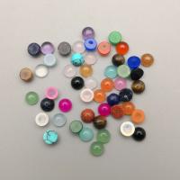 Natural Gemstone Cabochons, Natural Stone, Round, polished, DIY, more colors for choice, 4mm, Sold By PC