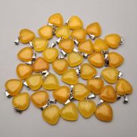 Bijoux Pendentifs en pierres gemmes, Pierre naturelle, coeur, poli, DIY & différents matériaux pour le choix, plus de couleurs à choisir, 15mm, Vendu par PC