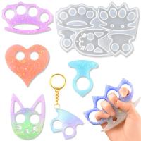 DIY Epoxy Mold Set Silicone Hanging Ornament Mold for DIY Key Clasp Finding plated durable Sold By PC