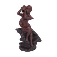 Backflow Incense Burner, Purple Clay, plated, for home and office & durable, 134x95x219mm, Sold By PC