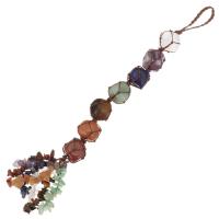 Amethyst Hanging Decoration with Clear Quartz plated fashion jewelry & for woman 245mm Sold By PC