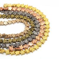 Natürliche Lava Perlen, Stern, plattiert, DIY & verschiedene Stile für Wahl, keine, 14mm, verkauft von Strang