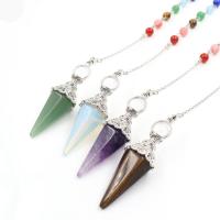 Natural Stone Pendulum, different materials for choice & Unisex, more colors for choice, 16x58mm, Sold By Strand