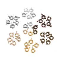 Brass Spring Ring Clasp plated durable & DIY nickel lead & cadmium free 6mm Sold By Bag