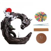 Backflow Incense Burner, Porcelain, plated, for home and office & durable, 250x295x13mm, Sold By Set