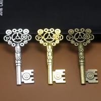 Tibetan Style Key Pendants, fashion jewelry & DIY, more colors for choice, 72x32x3MM, Sold By PC