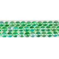 Natural Dyed Quartz Beads Round DIY green Sold By Strand