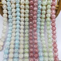 Crackle Quartz Beads, Crystal, Round, polished, different size for choice, more colors for choice, Sold Per Approx 15 Inch Strand