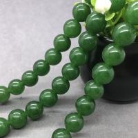 Natural Chalcedony Bead Jasper Stone Round polished green Sold Per Approx 15 Inch Strand