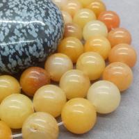 Aventurin perle, Žuta aventurin, Krug, uglađen, različite veličine za izbor, Prodano Per Približno 15 inčni Strand