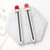 Acrylic Jewelry Earring Resin pencil plated fashion jewelry & for woman Sold By Pair