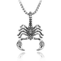 Tibetan Style Sweater Chain Necklace, with Stainless Steel, Scorpion, plated, for man, more colors for choice, Length:Approx 23.62 Inch, 10Strands/Lot, Sold By Lot