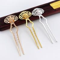 Hair Stick Findings Brass plated DIY nickel lead & cadmium free Sold By PC
