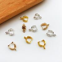 Brass Pinch Bail, plated, DIY, more colors for choice, nickel, lead & cadmium free, 7x9mm, 10PCs/Bag, Sold By Bag
