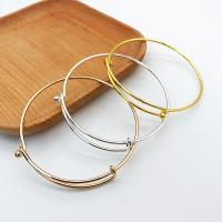Brass Bracelet Findings, plated, DIY, more colors for choice, nickel, lead & cadmium free, Inner Diameter:Approx 62mm, Sold By PC