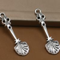 Tibetan Style Pendants, fashion jewelry & DIY, silver color,  35x10mm, Sold By PC