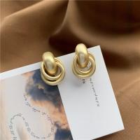 Boucles d'oreilles en alliage de zinc, durable & bijoux de mode, doré, Vendu par paire