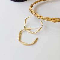 Lo zinco in lega Stud Earring, lega in zinco, Sostenibile & gioielli di moda, dorato, 3cm, Venduto da coppia