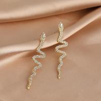 Zinc Alloy Stud Earring with Rhinestone durable & fashion jewelry Sold By Pair