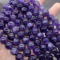 Natürliche Amethyst Perlen, rund, poliert, verschiedene Größen vorhanden, violett, verkauft per ca. 15 ZollInch Strang