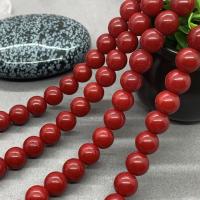 Perles de cristal rondes , poli, normes différentes pour le choix, couleur rouge foncé de corail, Vendu par Environ 15 pouce brin