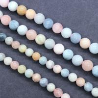 Morganite Beads, Round, polished, different size for choice, multi-colored, Sold Per Approx 15 Inch Strand