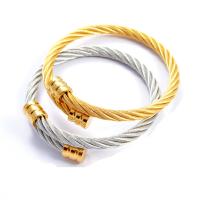Stainless Steel Bangle, plated, fashion jewelry & Unisex, more colors for choice, Inner Diameter:Approx 60mm, Sold By PC
