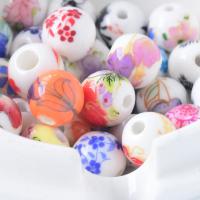 Printing Porcelain Beads, plated, durable & DIY & different size for choice, more colors for choice, 100PCs/Bag, Sold By Bag
