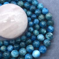 Apatite Perle, rund, poliert, verschiedene Größen vorhanden, Klasse AA, verkauft per ca. 15 ZollInch Strang