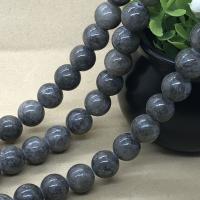 Chalzedon Perle, rund, poliert, verschiedene Größen vorhanden, grau, verkauft per ca. 15 ZollInch Strang