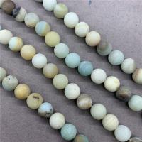 Perles amazonite, Rond, poli, normes différentes pour le choix & mat, multicolore, Vendu par Environ 15 pouce brin