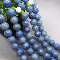 Aventurin Perlen, Blauer Aventurin, rund, poliert, verschiedene Größen vorhanden, farbenfroh, verkauft per ca. 15 ZollInch Strang
