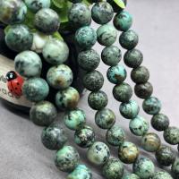African Turquoise Beads Round polished Sold Per Approx 15 Inch Strand