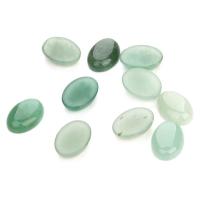 Natural Gemstone Cabochons, Green Aventurine, Ellipse, plated, DIY & different size for choice, cherry quartz, 10PCs/Bag, Sold By Bag