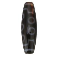 Natürliche Tibetan Achat Dzi Perlen, oval, zehn -eyed & zweifarbig, 38x12mm, Bohrung:ca. 2.5mm, verkauft von PC