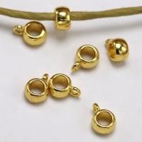 Zinc Alloy Bail Beads gold color plated DIY nickel lead & cadmium free Sold By Bag