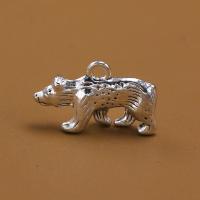 Tibetan Style Animal Pendants, antique silver color plated, DIY, nickel, lead & cadmium free, 24x15mm, 100PCs/Bag, Sold By Bag