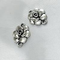Flower Tibetan Style Connector, antique silver color plated, DIY, nickel, lead & cadmium free, 15x3.50x19mm, 500PCs/Bag, Sold By Bag