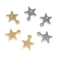 Stainless Steel Pendants Star plated DIY 8*7*1mm Sold By Bag