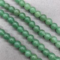 Aventurin perle, Zeleni aventurin, Krug, uglađen, različite veličine za izbor, Prodano Per Približno 15 inčni Strand