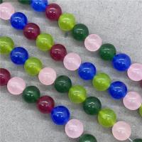 Chalzedon Perle, rund, poliert, verschiedene Größen vorhanden, gemischte Farben, verkauft per ca. 15 ZollInch Strang