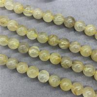 Rutilated Quartz Beads, Round, polished, different size for choice, Sold Per Approx 15 Inch Strand