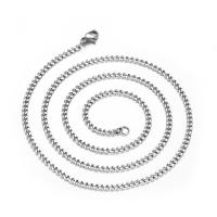 Stainless Steel Necklace Chain plated fashion jewelry & Unisex Sold By PC