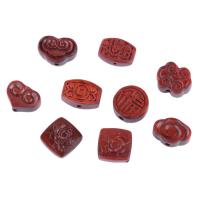 Drvene perle, Crvena sandalovina Willow, Izrezbaren, možete DIY & različitih stilova za izbor, više boja za izbor, 20računala/Torba, Prodano By Torba