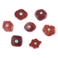 Wood Beads Red Sandalwood Willow Carved DIY Sold By Bag