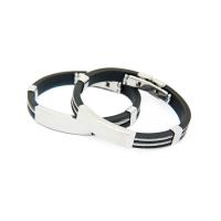 Titanium Steel Bracelet & Bangle, portable & Unisex, more colors for choice, 205x9x4mm, Sold By PC