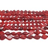 Natural Coral Beads, Leaf, polished, DIY & different size for choice, red, Sold By Strand