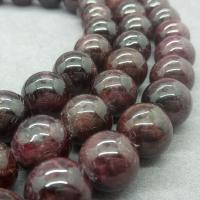 Natürlicher Granat Perlen, rund, poliert, verschiedene Größen vorhanden, verkauft per ca. 15 ZollInch Strang