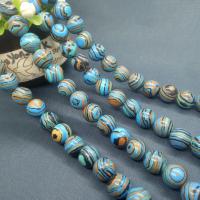 Türkis Perlen, rund, poliert, verschiedene Größen vorhanden, verkauft per ca. 15 ZollInch Strang
